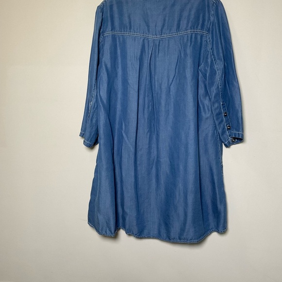 Stella Carakasi Women’s Storyteller Denim Tencel Tunic Button Front Size Medium - Picture 4 of 6